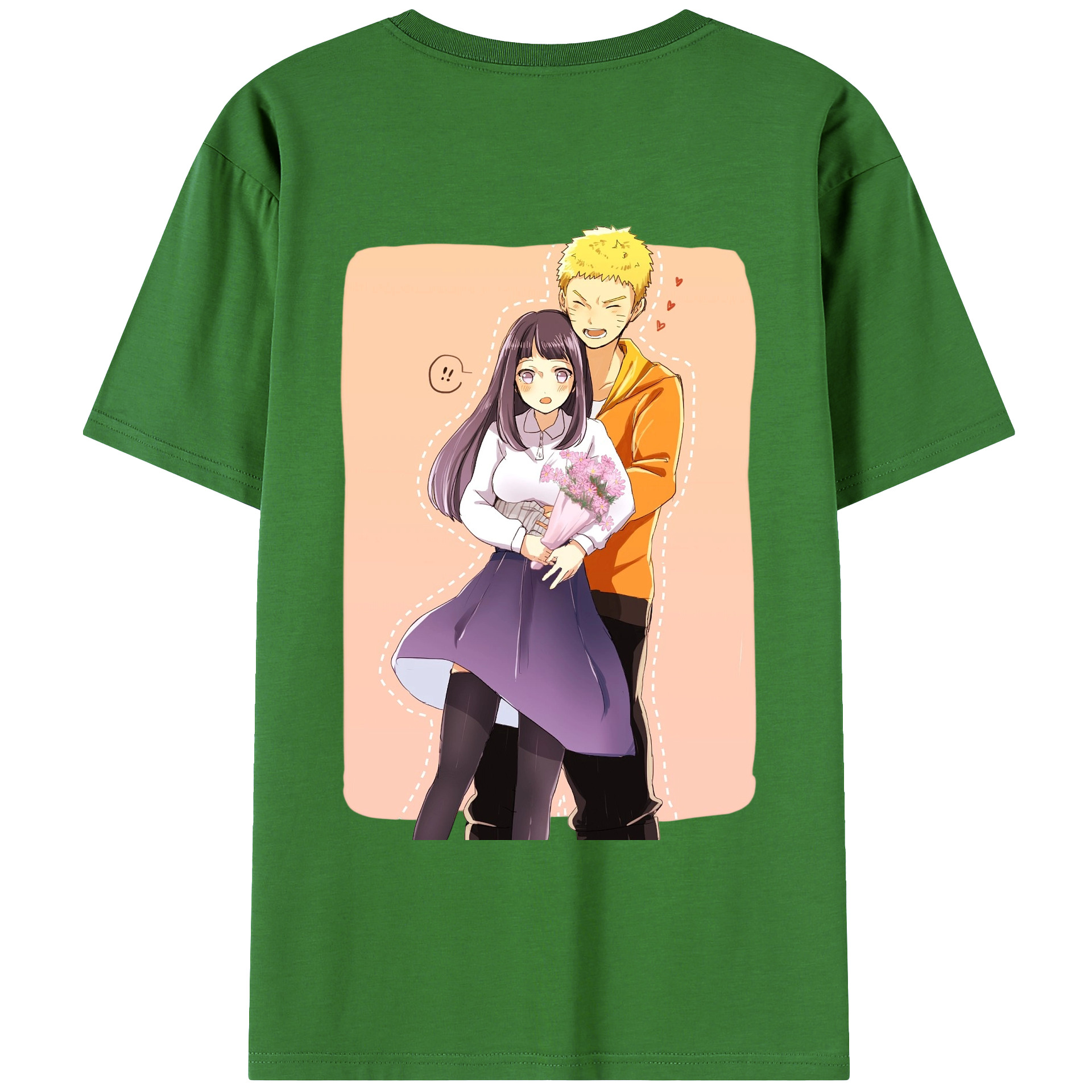（画像用） NARUTO -ナルト- 日向ヒナタ Hyūga Hinata レディース半袖Tシャツ(バックプリント)